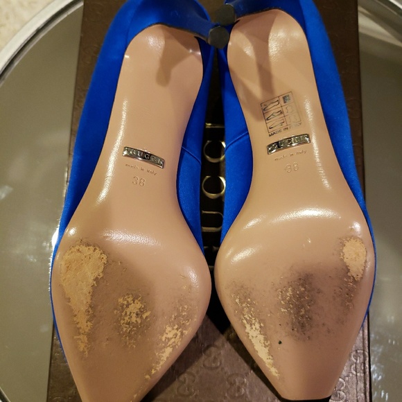 Gucci Crystal Satin Pumps - Picture 7 of 8